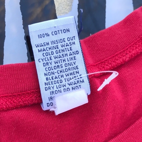 Gap Red Long Sleeves logo Tee XXL Round Neckline - Picture 10 of 12